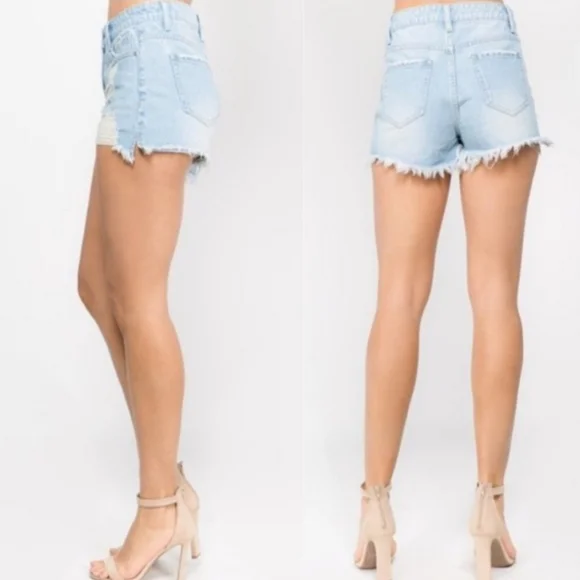 Distressed Denim Shorts - Picture 3 of 4